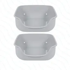 Kit Pet Games Com 2 Caixona De Areia Para Gato Bandeja Higiênica Caixa Sanitária Premium