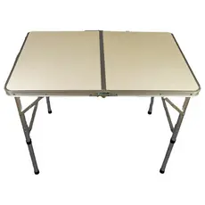 Mesa de Piquenique Dobrável Alumínio Ajustável 90x60x40/70cm Titanium Platina