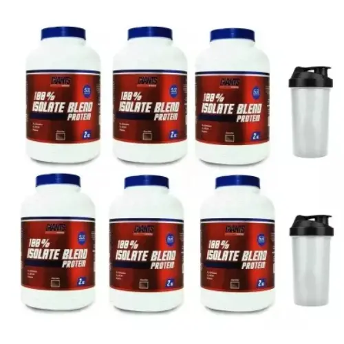Kit 6x Whey 100% Isolate Blend 2kg Giants Nutrition
