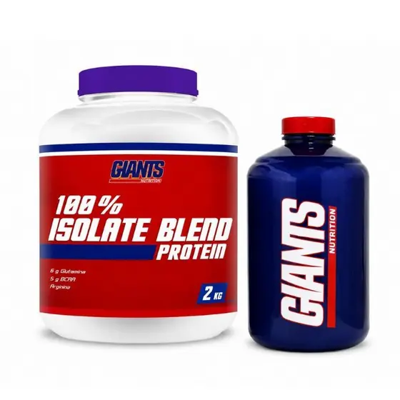 Kit 100% Isolate Blend 2kg e Galão 2.1L Giants Nutrition