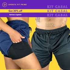 Kit Bermuda Casal Fitness com Forro Duplo Conforto e Estilo