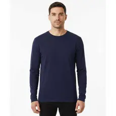 Camiseta Masculina Manga Longa Lisa Com punho 100% Algodão Trabalho Frio