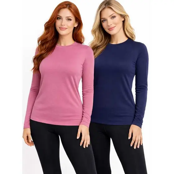 Kit 2 Blusa Térmica Peluciada Feminina Segunda Pele Inverno Frio