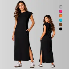 Vestido Algodao Midi Muscle Casual Basico