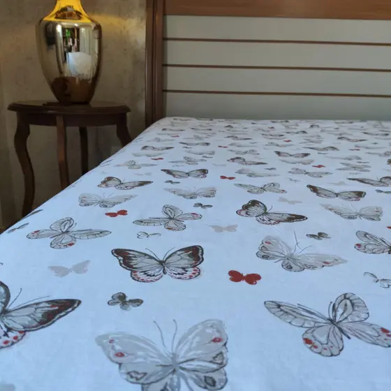 Lençol Virol Estampado 100% Algodão Sem Elastico Solteiro, Casal, Queen