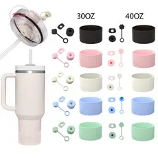30/40oz Conjunto Bota Garrafa d ' água e Tampa Canudo, Rolha de Canudo, Capa De Silicone Para Garrafa D ' Água
