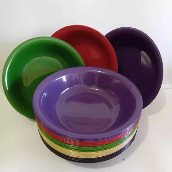 Prato Tigelas Fundo Bacia 1.200ml; Kit 5,8,10,12,16 ou 20 Bacias(Plástico)Escolar/Festas/Infantil