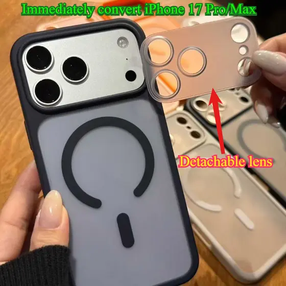 Interruptor Imediato Para 17 Pro Max Sucção Magnética Sensível À Pele IPhone 17 16 15 14 13 Ar Prova De Choque Mudança I