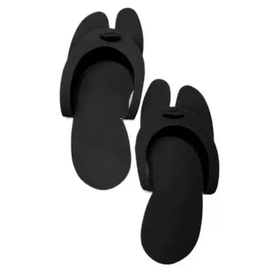 Kit 120 Unidades Chinelo Descartavel P/ Pedicure 4mm Preto e Branco