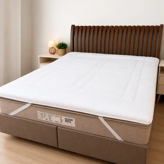 Pillow Top Casal para Cama Box Protetor de Colchão Matelado 5cm