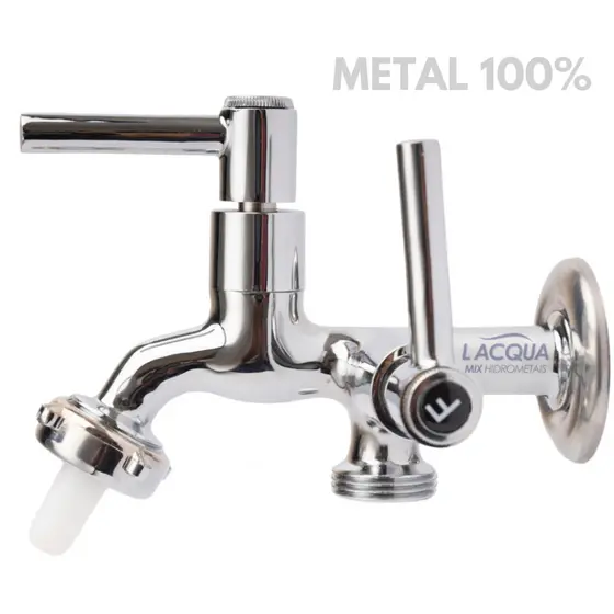 Torneira Máquina Lavar Roupas Tanque METAL 100%