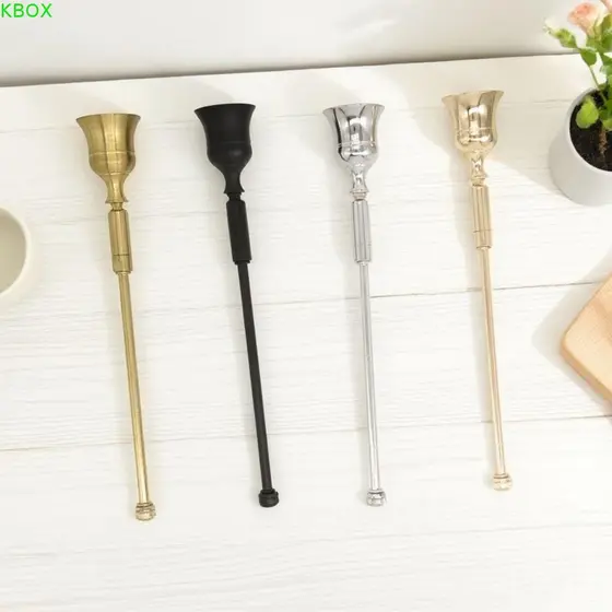 Apagador De Velas KBOX , Extintor Em Formato De Sino De Metal Multicolorido , Tampa De Chama De Pavio Ajustável Oscilant
