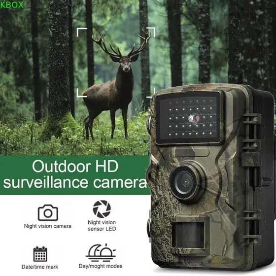 Câmera Infravermelha De Visão Noturna KBOX , De Trilha Externa De Vídeo HD 1080P Com Resolução De Imagem De 16MP , Detec