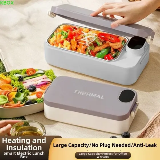 Lancheira Aquecida USB KBOX , Aquecedor De Alimentos Recarregável Com Capacidade De 900ml , Elétrica Função De Aquecimen