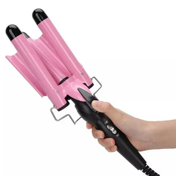 Modelador de cachos tri ondas  modelador 22cm de diâmetro