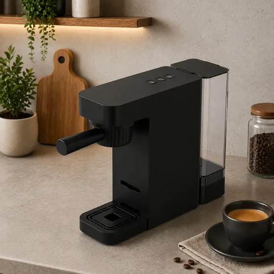 Máquina de Café Cápsulas 1400W Espresso Lungo Automática Compacta Bivolt 110V/220V Unibom