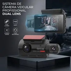 Câmera Veicular DVR Full HD 1080P Dual G-Sensor Visão Noturna Alta Definição UNIBOM
