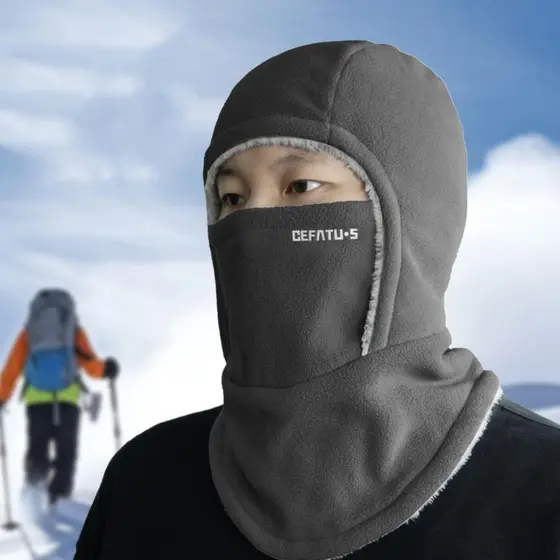 Capuz E Chapéu Quente , Boné De Ciclismo Balaclava Térmica À Prova De Frio Grosso Vento Para Esqui