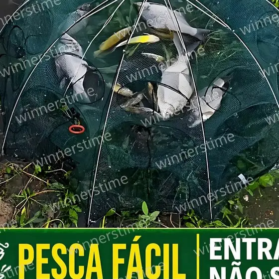 Covo Armadilha Com 6 ou 8 Furos Pesca Peixes Siri Lambari Camarão Iscas Guarda Chuva//octogonal