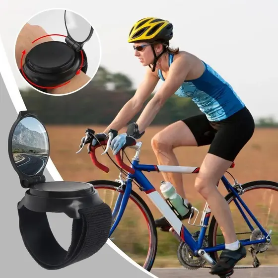 Espelho Retrovisor Com Alça De Pulso  , Universal Para Bicicleta Superfície De Liso