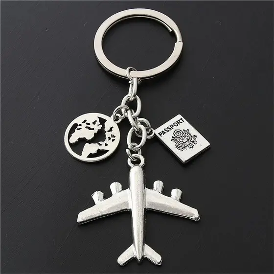 Não Importa Onde Pingente Para Viajante Avião Encantos Jóias Metal DIY Chaveiro De Viagem