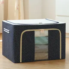 Organizador Multiuso Caixa Organizadora De Guarda Roupa Flexivel Com Ziper 50x40x30cm Grande （Entrega 24 horas）