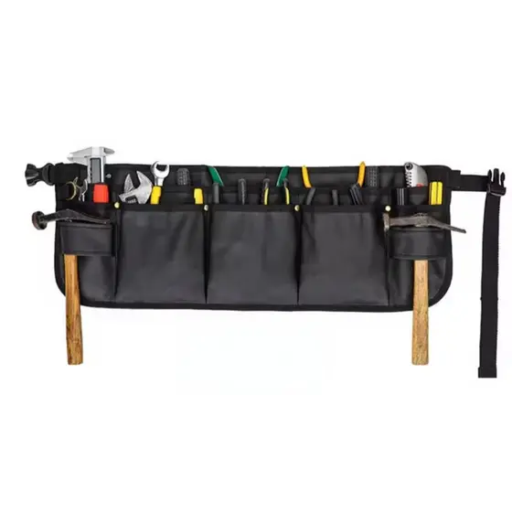 Avental Cinto De Ferramentas 12 Bolsos Alça Suporte Preto Nylon