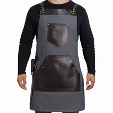 Avental Churrasqueiro Com Bainha Para Faca Jeans Couro Legitimo Bovino  Professional Chef Cozinheiro