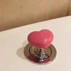 Kit 2 Botões Decorativos de Descarga para Vaso Sanitário, Estilo Coração