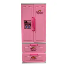 Mini Geladeira Infantil 2 Portas Brinquedo Faz de Conta Sonho Infantil Rosa Importway