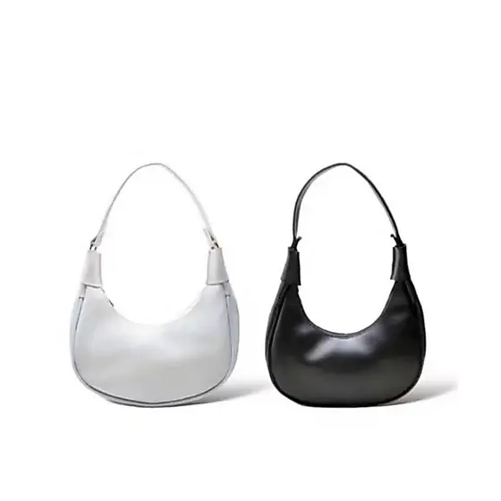 Kit 2 Bolsa Feminina Baguete Meia Lua de Ombro Estilosa em Couro