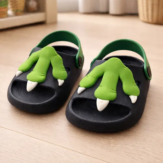 Chinelo Infantil Nuvem Slide Menino Macio Confortável Leve Masculino Dinossauro Animais