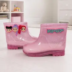 Galocha Bota Infantil Meninas Feminina Kpop Criança Guerreiras Leves Confortável Impermeável