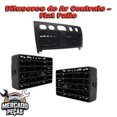 Fiat Palio 1996 a 2003 Grade Difusor Ar Central Par ou Unidade Preto Peça Nova