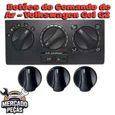 Volkswagen Gol G2 Bola 1994 a 1999 Botões Comando Ar Painel Encaixe Perfeito 1 2 ou 3 Botões