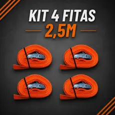 kit 4 cintas 400kg  de amarraçao geral prender fixare transportar carga motos e mais fita rack com presilha mordente
