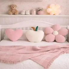 Almofadas Decorativas De Pelúcia Coração Flor Margarida Maça Quarto De Bebê Infantil Para Sofá Sala