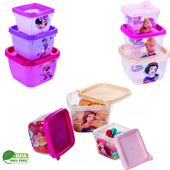 Conjunto de Potes para Alimento Papinha 3 tamanhos (140, 270, 470ml) - produto Licenciado