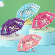 Guarda Chuva Sombrinha Infantil Unicórnio Proteção Sol