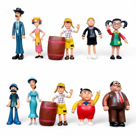 Kit C/5 Bonecos Turma Chaves Pvc 12cm Coleção Brinquedos.
