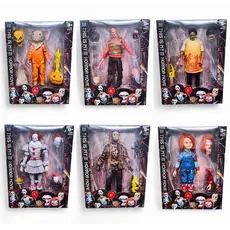 Boneco Personagem Terror Articulado Colecionável Com Acessórios 16cm