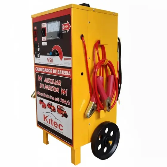 Carregador Bateria Kitec Auxiliar Partida 70a/h Tensao 50A 12V Velocidade Rápida Lento Bivolt V50