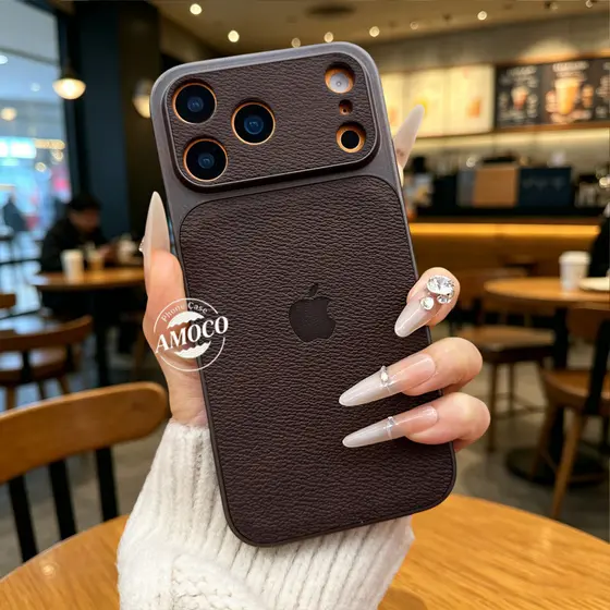 Capa De Textura De Couro De Alta Qualidade Para iPhone 17 16 15 14 13 12 11 Pro Max À Prova De Choque