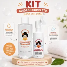 Kit Skincare Segredo De Gueixa Água Micelar De Arroz Mousse De Limpeza Espuma