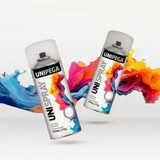 Tinta Spray Verniz Fosco Brilhante Uso Geral 350ml Unipega Aerossol Secagem Rápida