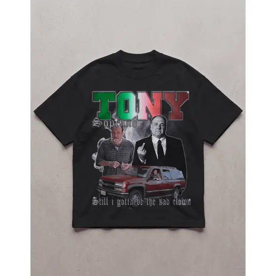 Camiseta Tony Soprano Versao 2 Streetwear Serie Blusao Oversized Unissex