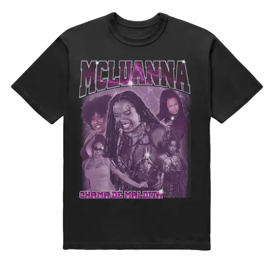 Camiseta Mc Luanna Raper Streetwear Estampa Bootleg Em Dtf Confortavel Feminina 100% Algodão P Sair