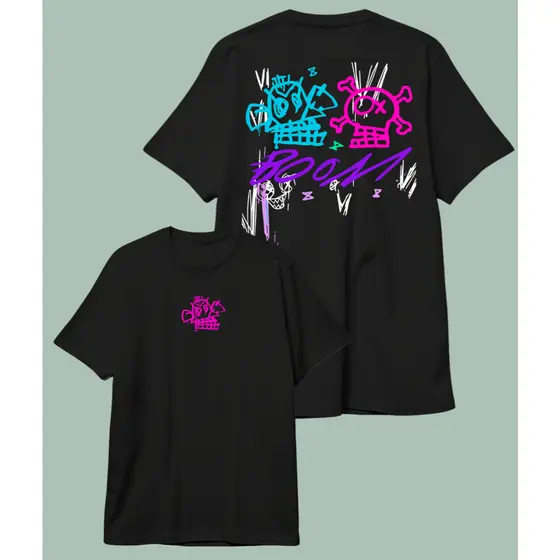 Camiseta Oversized Jinx Estampa Frente e costas Arcane P Sair Blusao 100% Algodão Estampa Em DTF