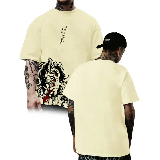 Camiseta Oversized Upper Moon 1 Confortavel Unissex Streetwear Casual Blusão Anime