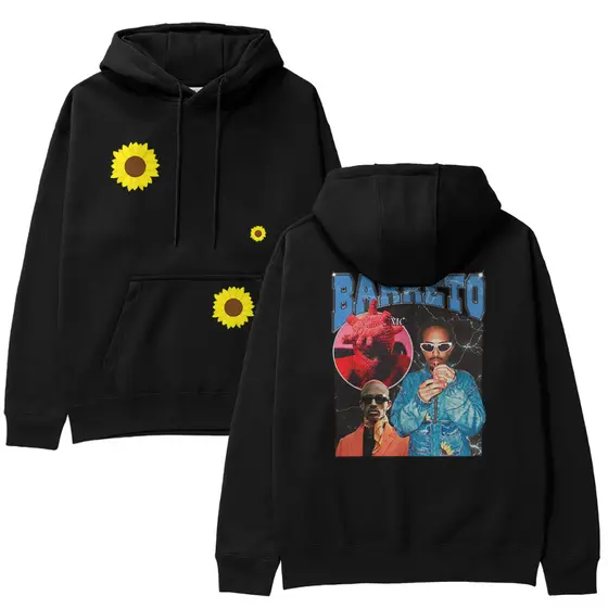 Moletom Barreto Mc Unissex Streetwear Para o Frio Confortavel Estampa Em DTF Girassois